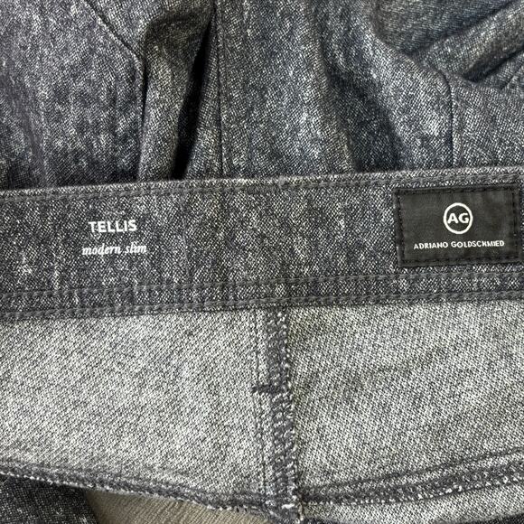 AG Adriano Goldschmied NWT Sueded Sateen Tellis Modern Slim Dark Gray Pant 36x34 - Picture 5 of 6